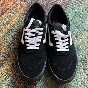 Vans old skool pro ultra cush black suede lace up sneakers mens sz 12